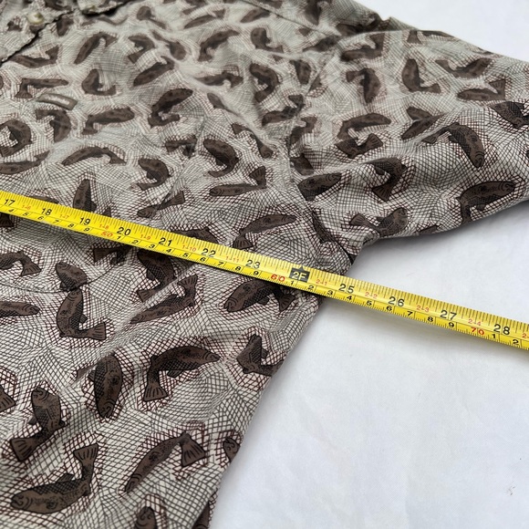 Columbia Vintage Cotton Button Down Fishermen's Short Sleeve Shirt Retro Large - Picture 3 of 7